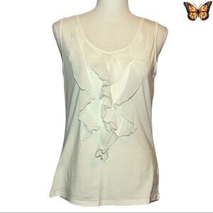 Coldwater Creek Ruffle Front Tank Size Extra Small